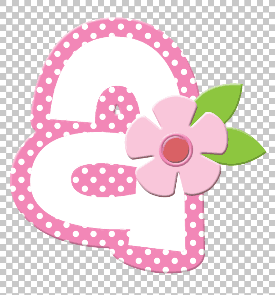 Pink Rose Alphabet Letter