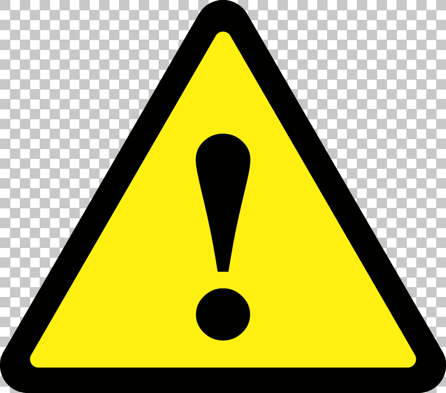 Caution Warning Sign Yellow Triangle