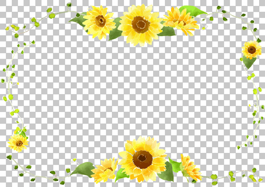 Sunflower Frame Decorative Border