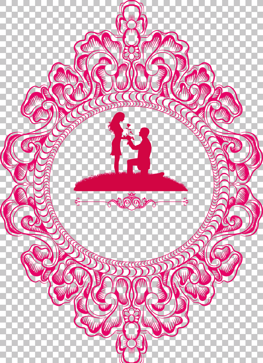 Man Proposing to Woman Wedding Invitation Logo