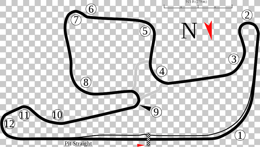 Race Track Circuit Angle White