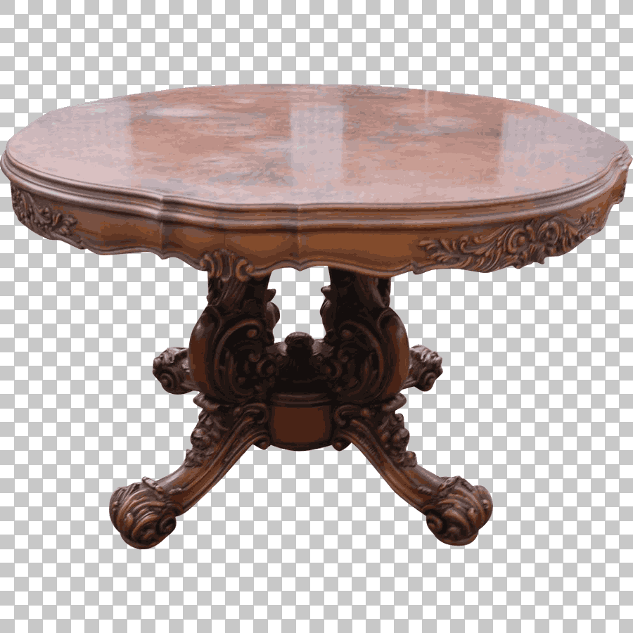 Baroque Inlay Round Coffee Table