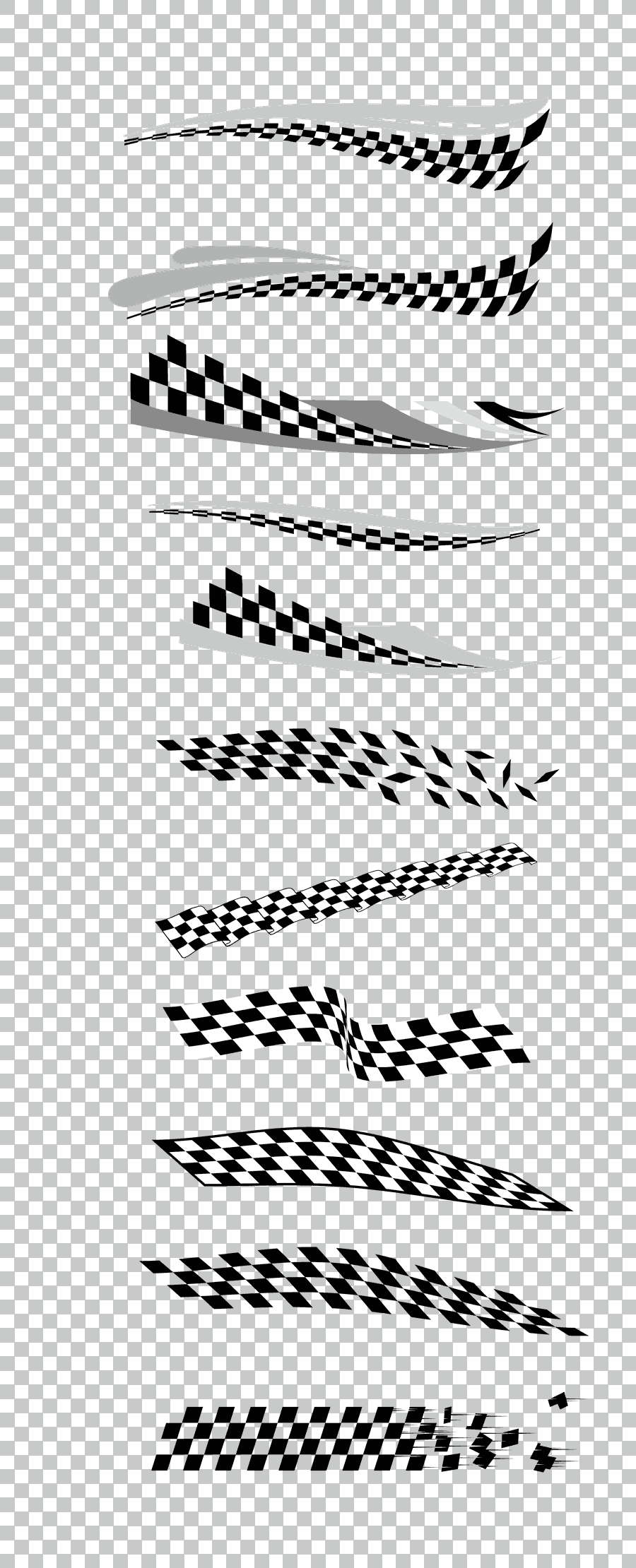 Black and White Checkered Flag