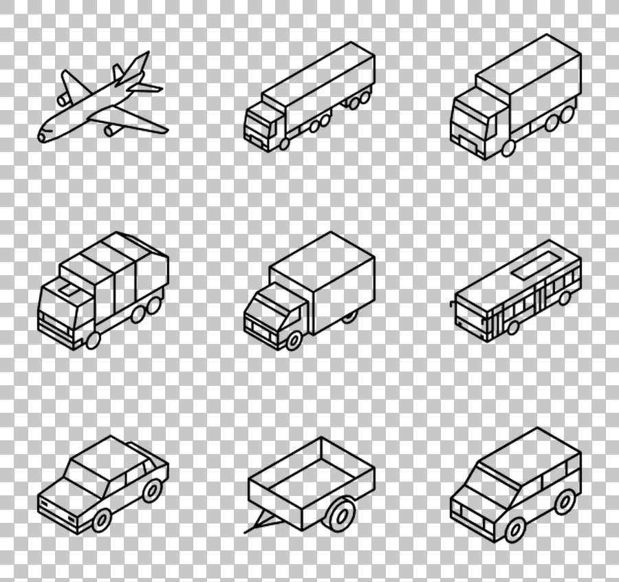 Assorted Vehicles Isometric