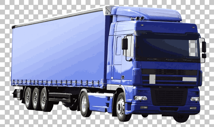 Blue Scania Cargo Truck