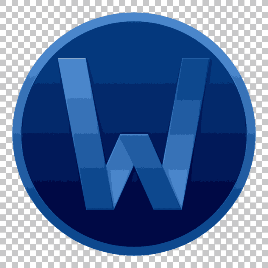 Electric Blue Letter W Trademark