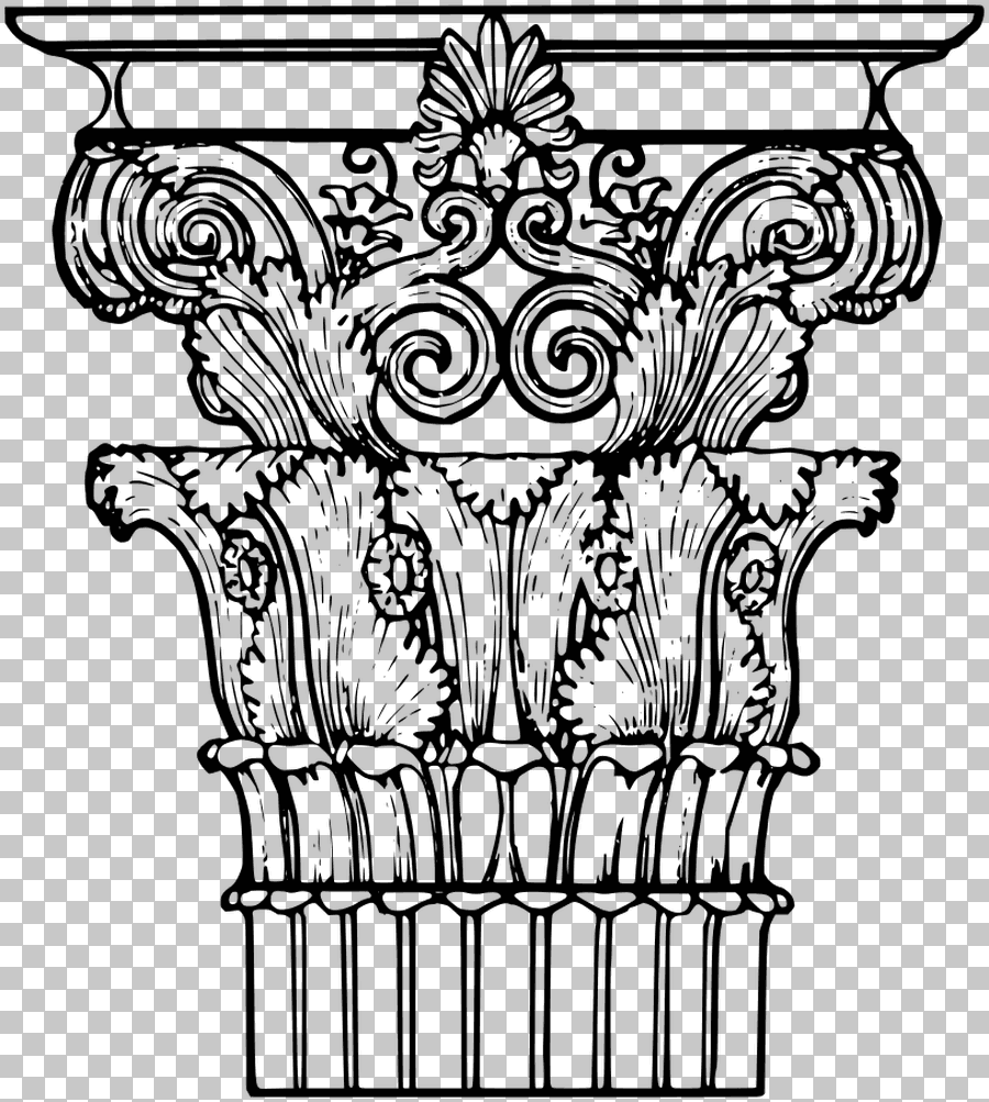 Corinthian Column Capital Drawing