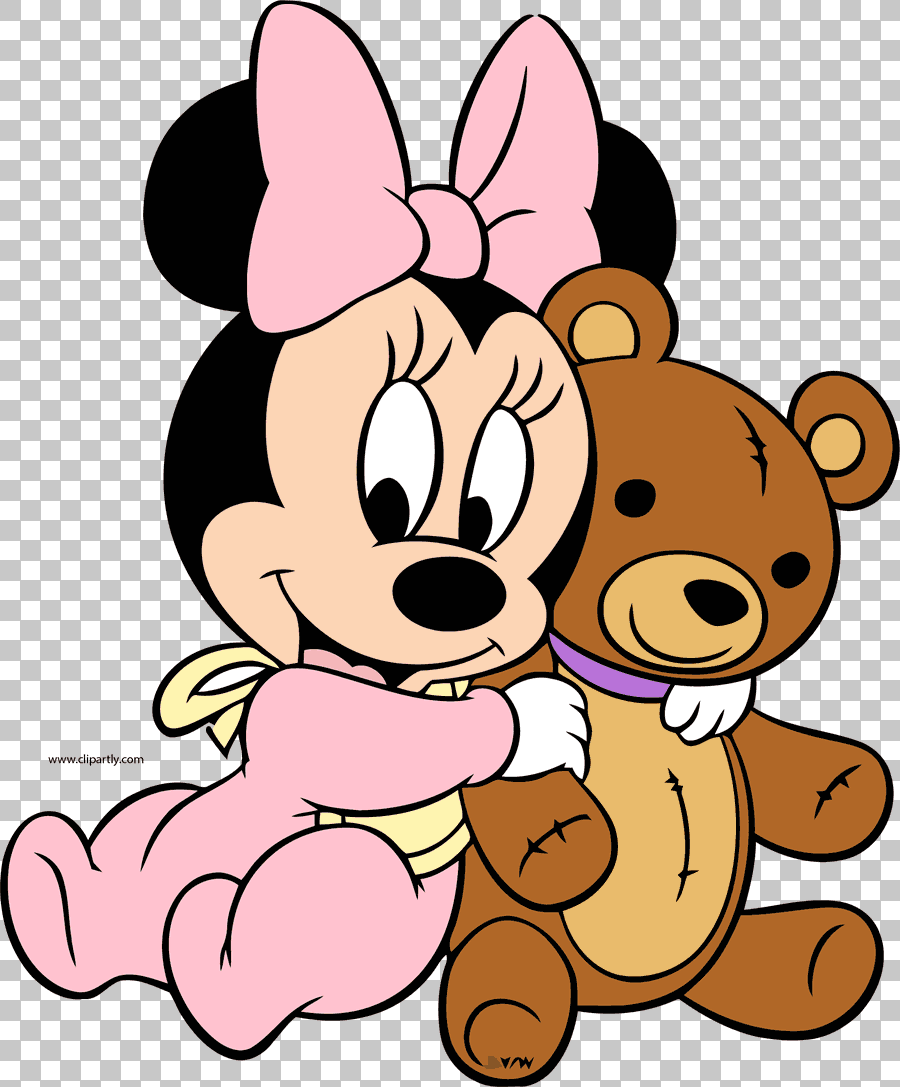 Minnie Mouse Hugging Teddy Bear