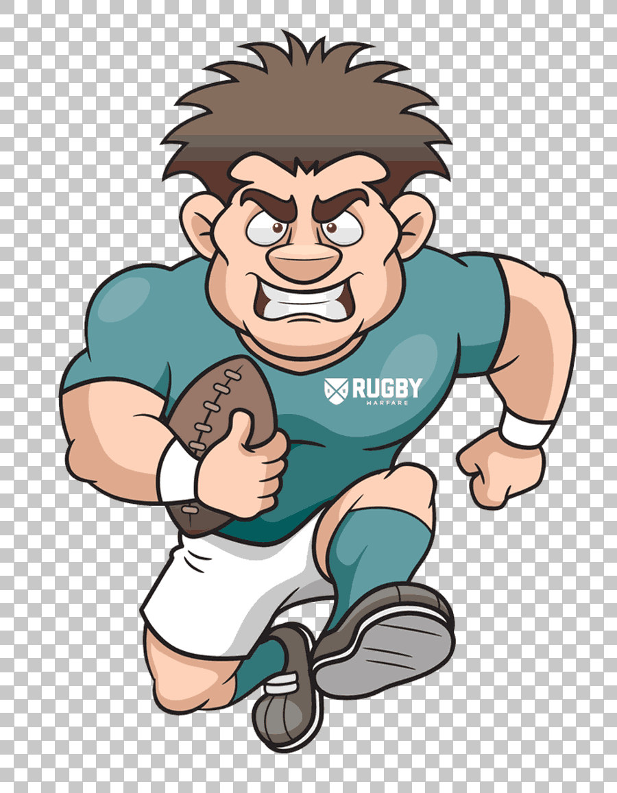 Cartoon Rugby Player Hand