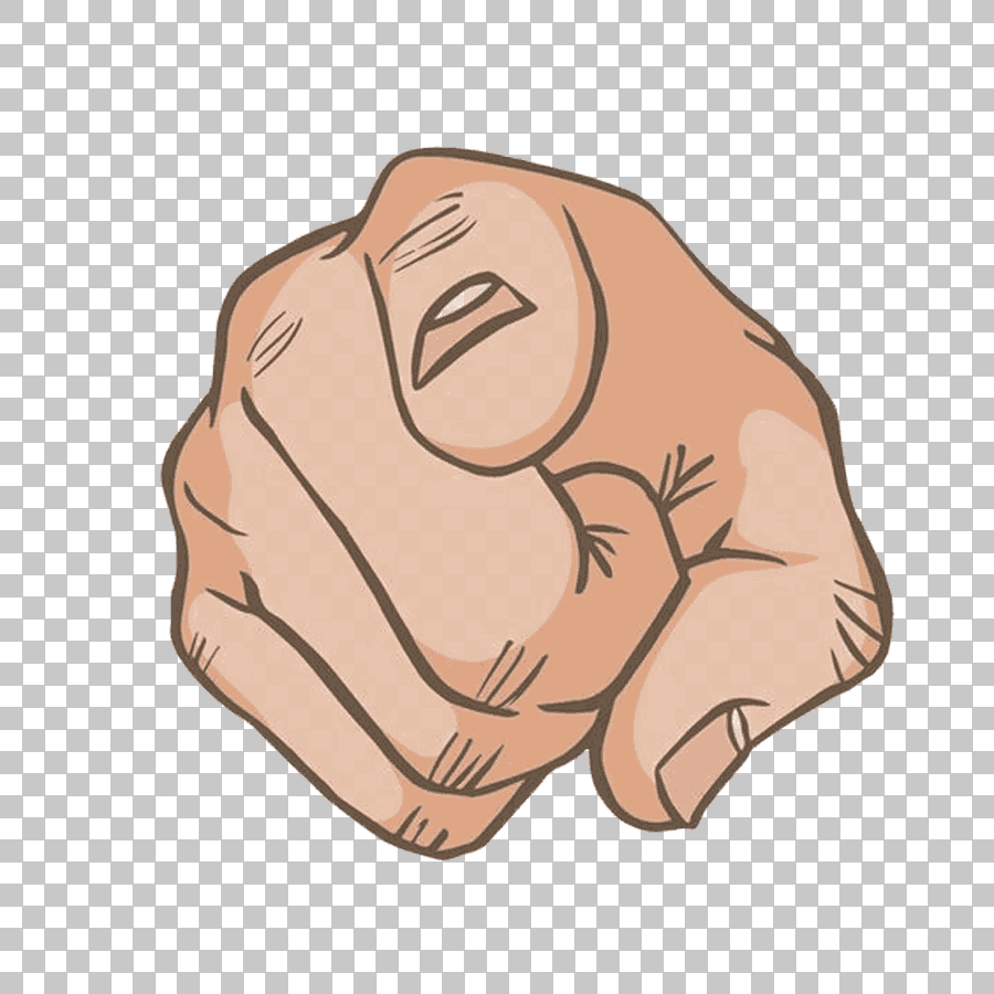 Pointing Finger Illustration Cartoon