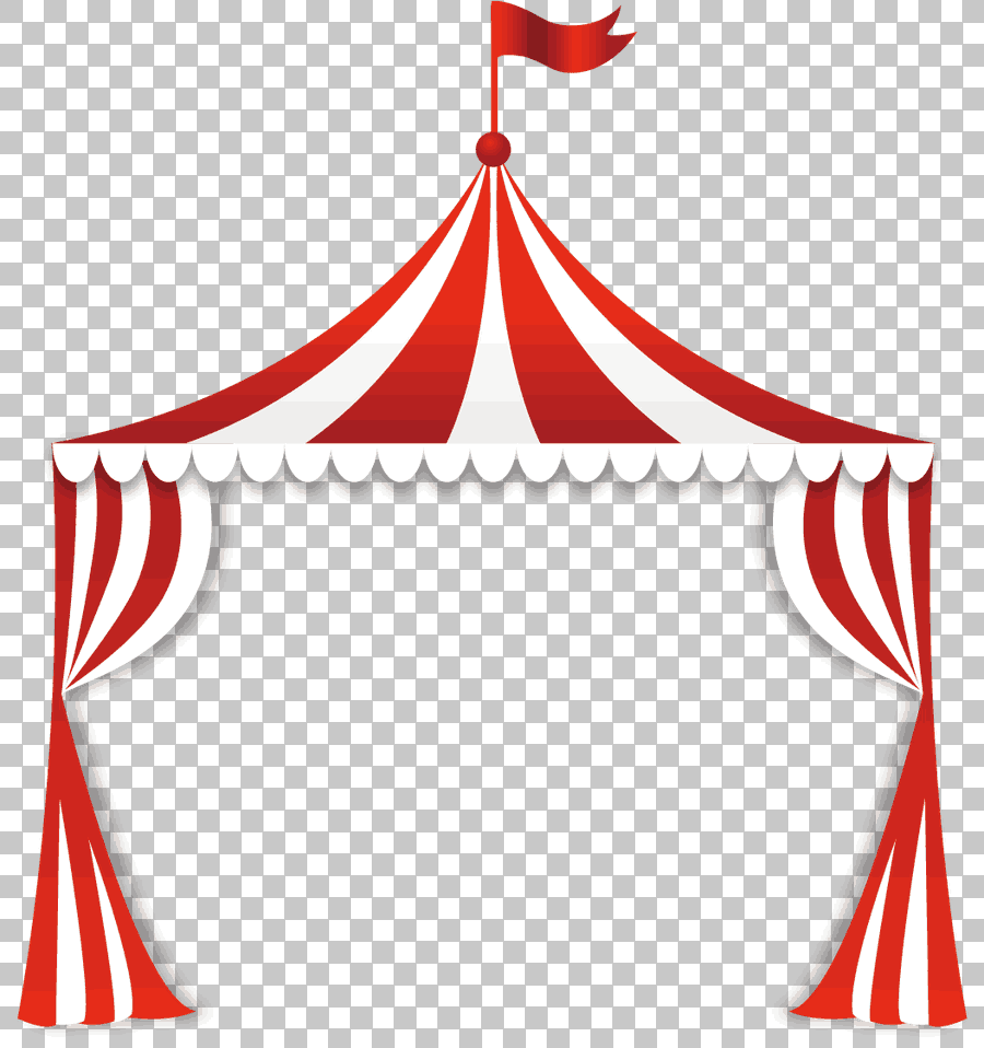 Red and White Circus Tent