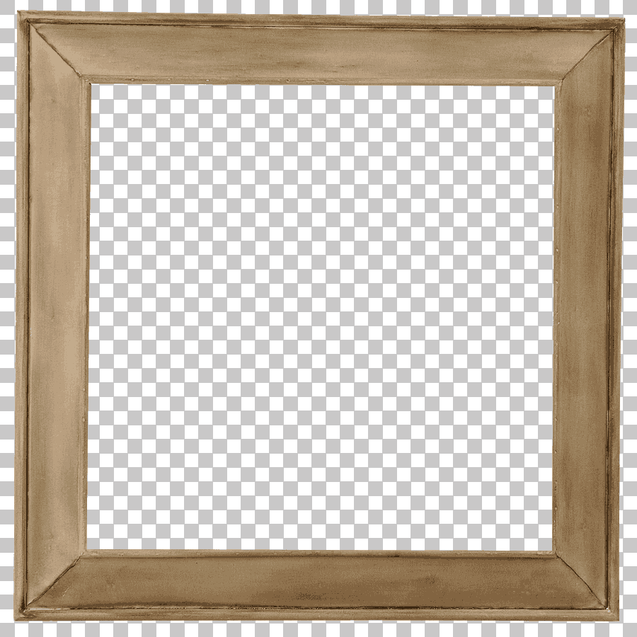 Brown Wooden Square Frame with Chessboard Pattern