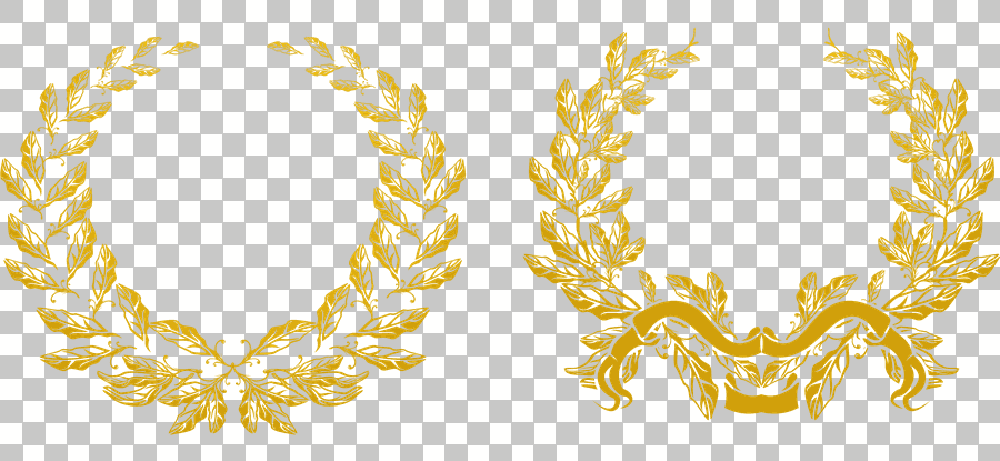 Gold Olive Branch Laurel Wreath