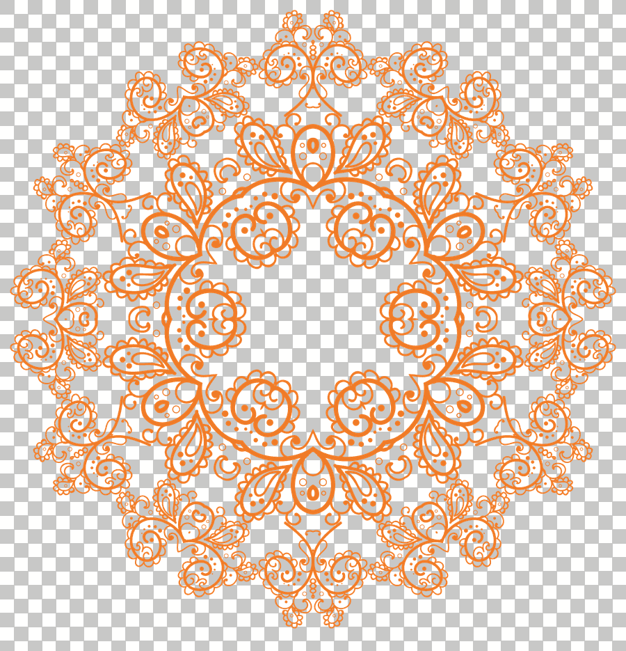 Orange Indian Pattern Design