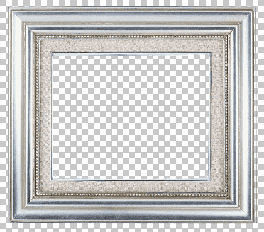 Square Gray Metal Decorative Frame