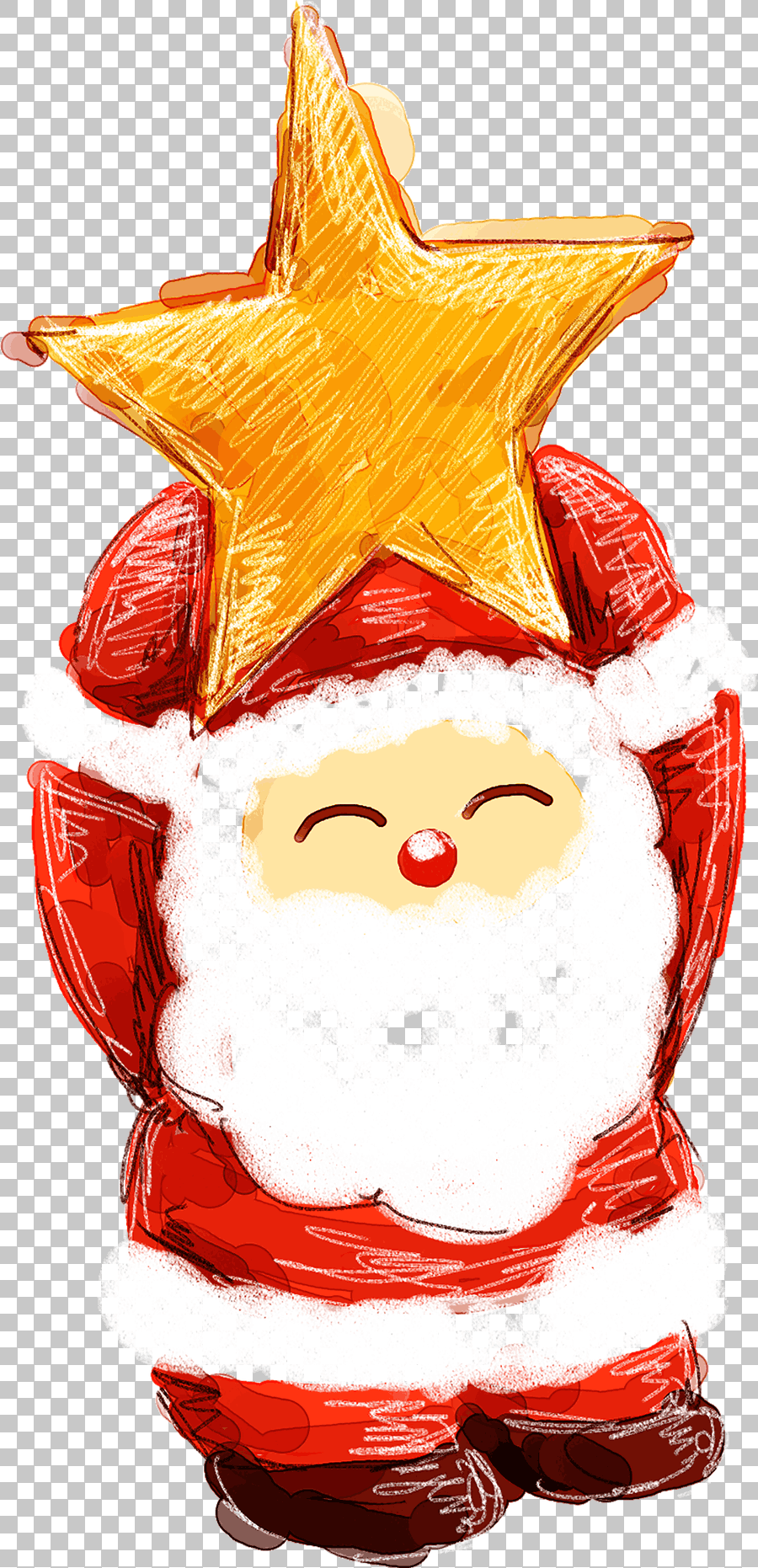 Santa Claus Holding Star