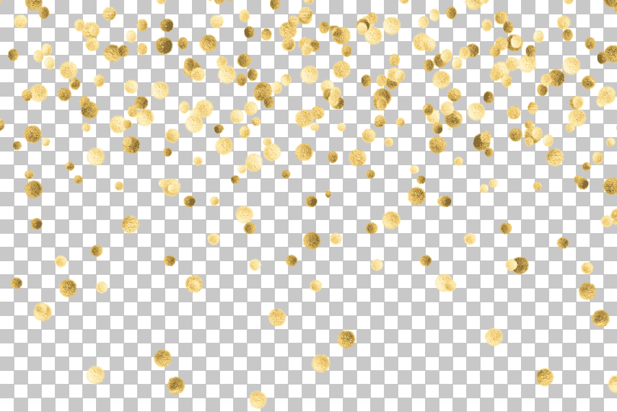 Gold and White Confetti