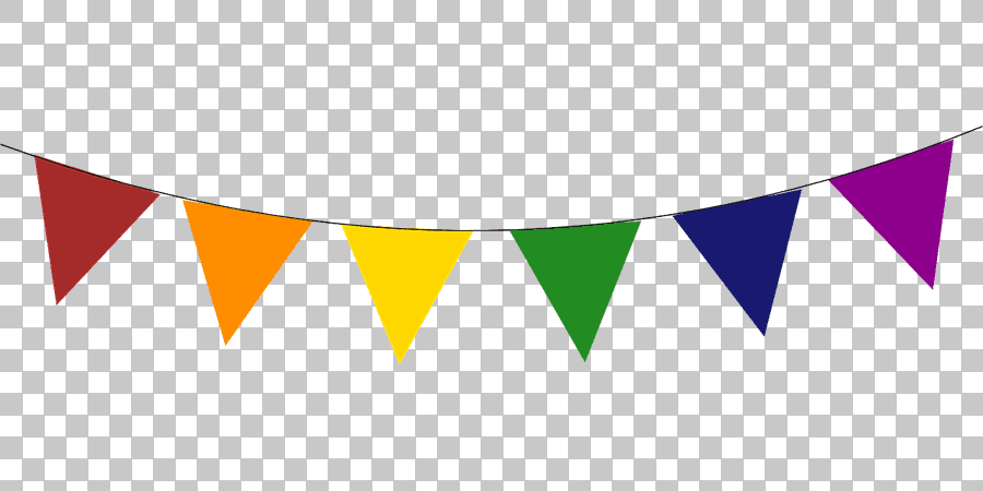 Multi-Colored Bunting Flag Banner