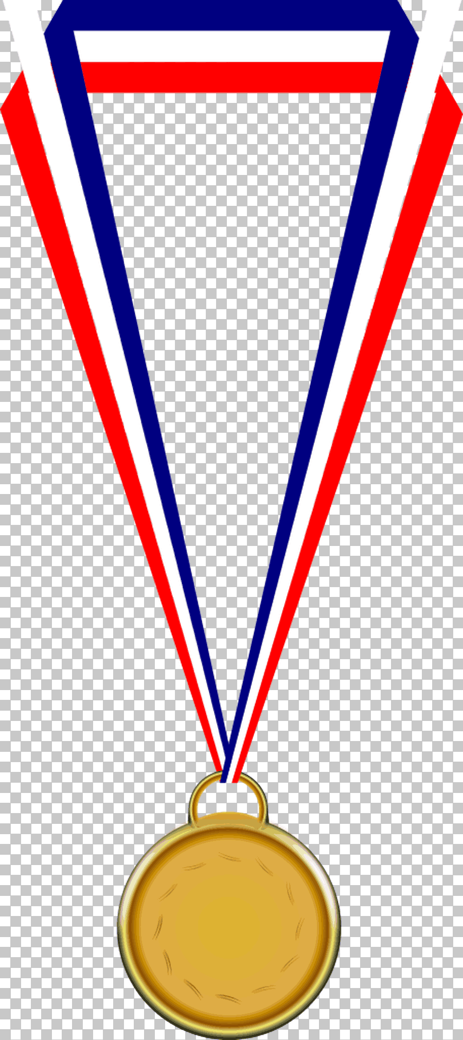 Gold Medal Award with Ribbon